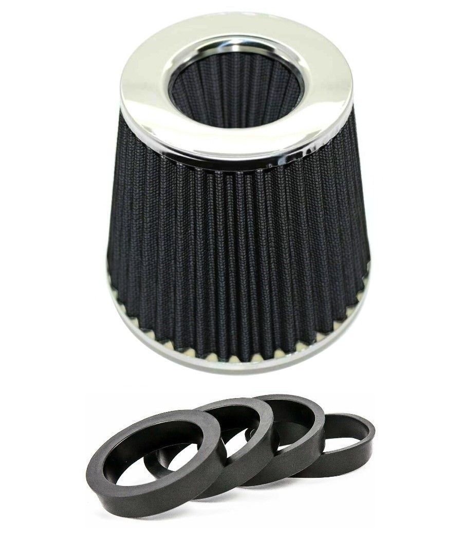 Twin Cone Universal Air Filter with 4 Inlet Reducing Rings