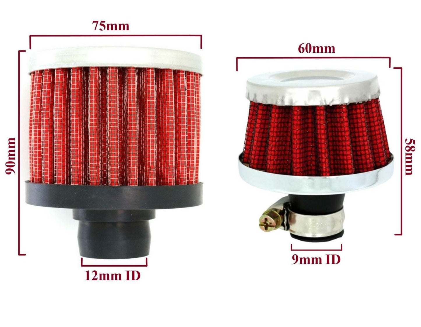 Universal Mini Oil Air Breather Filter (9mm / 12mm)