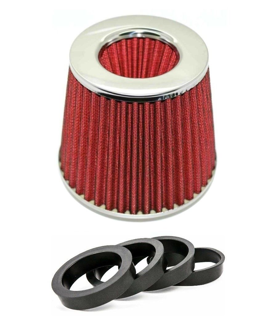 Twin Cone Universal Air Filter with 4 Inlet Reducing Rings